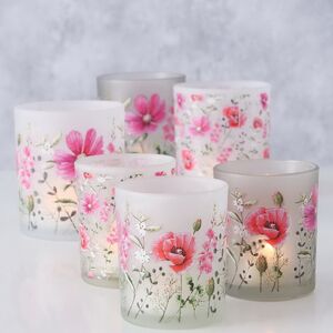 Набор стеклянных подсвечников Valdivia Flowers 8-10 см, 2 шт Boltze фото 8