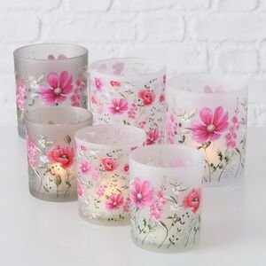 Набор стеклянных подсвечников Valdivia Flowers 8-10 см, 2 шт Boltze фото 9