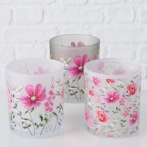Набор стеклянных подсвечников Loncoche Flowers 8-10 см, 2 шт Boltze фото 6