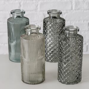 Набор стеклянных ваз Рошель 14 см дымчатый, 4 шт Boltze (Больтце) фото 3