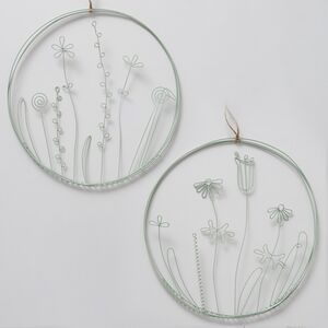 Набор декоративных панно Florale Blue 30 см, 2 шт