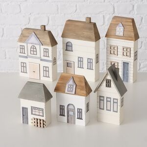Набор декоративных домиков Бергстром 15-23 см, 6 шт Boltze фото 2