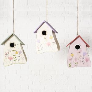 Садовое украшение Скворечник Floweret 22 см фиолетовый Boltze фото 3