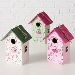 Садовое украшение Скворечник Primula 22 см розовый Boltze фото 3