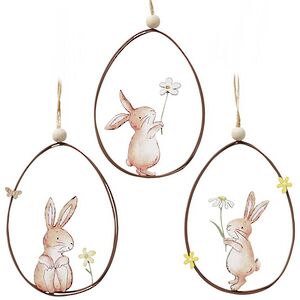 Набор подвесных украшений Happy Bunny Joe 12 см, 3 шт Boltze фото 1