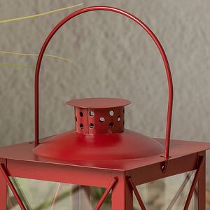 Декоративный подсвечник-фонарь Стюарт 20 см красный Boltze фото 2
