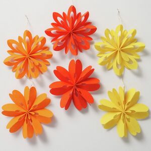 Набор подвесных украшений Autumn Flowers 20 см, 6 шт
