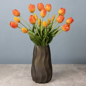 Силиконовые тюльпаны Spring Sun 5 шт, 40 см оранжевые