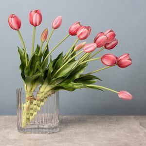 Силиконовые тюльпаны Spring Sun 5 шт, 40 см розовые