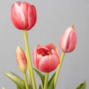 Силиконовые тюльпаны Spring Sun 5 шт, 40 см розовые EDG фото 3