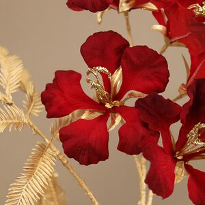 Искусственная ветка Doretta 83 см красная EDG фото 2