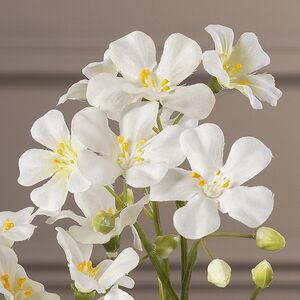 Искусственная ветка Оксалис - Serene Happiness 55 см белая EDG фото 3