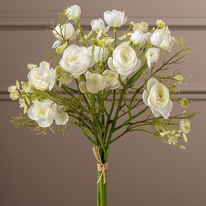 Искусственный букет Ранункулюсы Noelia 40 см белый EDG фото 2