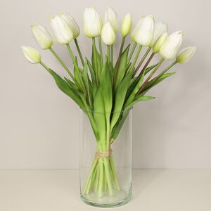 Силиконовые тюльпаны Principe Bianco 5 шт, 40 см EDG фото 4