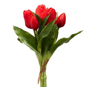 Силиконовые цветы Тюльпаны Piccola Ragazza 5 шт, 28 см красные EDG фото 5