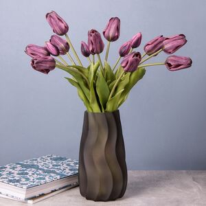 Силиконовые тюльпаны Loving Heart 3 шт, 48 см фиолетовые