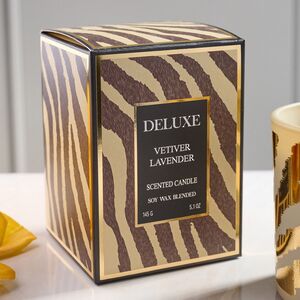 Ароматическая свеча в стакане Deluxe Edition - Лаванда и ветивер 8 см, 28 часов горения Kaemingk (Кейминг) фото 4
