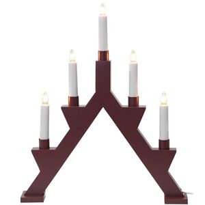 Светильник-горка Zack малый 41*34 см бордовый, 5 электрических свечей Star Trading фото 4