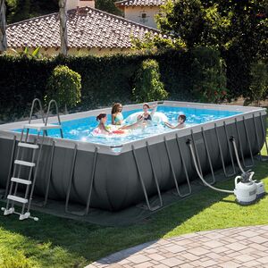 Прямоугольный каркасный бассейн 26368 Intex Ultra XTR Rectangular Frame 732*366*132 см, песочный фильтр, хлоргенератор, аксессуары INTEX фото 3