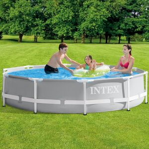 Каркасный бассейн 26700 Intex Prism Frame 305*76 см серый