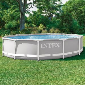 Каркасный бассейн 26712 Intex Prism Frame 366*76 см серый, фильтр-насос INTEX фото 3
