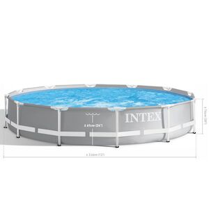 Каркасный бассейн 26712 Intex Prism Frame 366*76 см серый, фильтр-насос INTEX фото 8