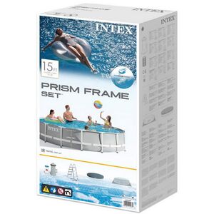 Каркасный бассейн 26724 Intex Prism Frame 457*107 см серый, картриджный фильтр, аксессуары INTEX фото 5