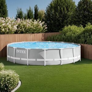 Каркасный бассейн 26724 Intex Prism Frame 457*107 см серый, картриджный фильтр, аксессуары INTEX фото 5