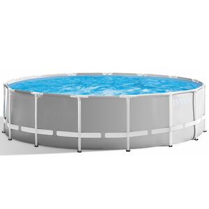 Каркасный бассейн 26726 Intex Prism Frame 457*122 см серый, картриджный фильтр, аксессуары INTEX фото 3