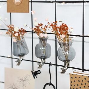 Набор стеклянных мини-вазочек Ольметта 7 см, 3 шт, дымчатый Ideas4Seasons фото 4