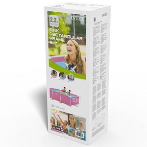 Прямоугольный каркасный бассейн 28266 Intex 220*150*60 см, розовый INTEX фото 7