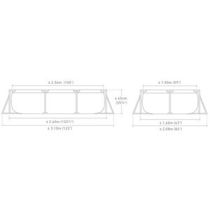 Прямоугольный каркасный бассейн 28271 Intex 260*160*65 см INTEX фото 6