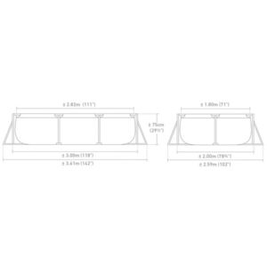 Прямоугольный каркасный бассейн 28272 Intex 300*200*75 см INTEX фото 5