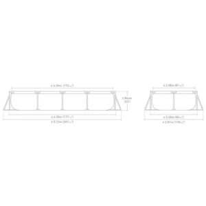 Прямоугольный каркасный бассейн 28273 Intex 450*220*84 см INTEX фото 4