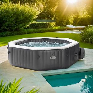 Надувной бассейн-джакузи Intex 28462 Jet Bubble Deluxe Onyx 218*71 см, аэро и гидромассаж, хлоргенератор INTEX фото 1