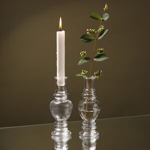 Стеклянная ваза-подсвечник Stefano 16 см прозрачная, 2 шт Ideas4Seasons фото 1