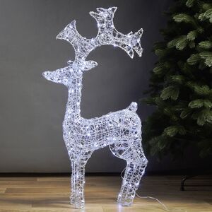 Светодиодный олень Парис 93 см, 120 холодных белых LED ламп, IP44 Winter Deco фото 5