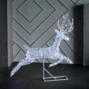 Светодиодный олень Зефир 155 см, 300 холодных белых LED ламп, IP44