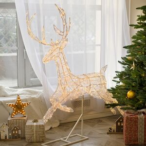 Светодиодный олень Зефир 155 см, 300 теплых белых LED ламп, IP44 Winter Deco фото 1