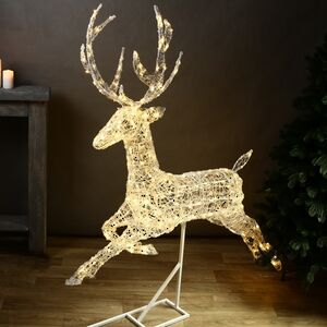 Светодиодный олень Зефир 155 см, 300 теплых белых LED ламп, IP44 Winter Deco фото 6