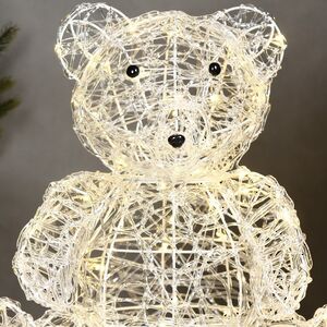 Светодиодный медведь Винни 44 см, 70 теплых белых LED ламп, на батарейках, IP44 Winter Deco фото 2