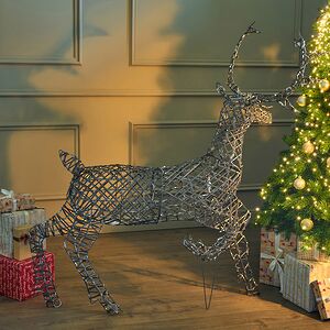 Светодиодный олень Бенни 146 см, 300 теплых/холодных белых LED ламп, IP44 Winter Deco фото 6