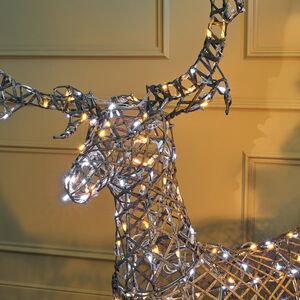 Светодиодный олень Бенни 146 см, 300 теплых/холодных белых LED ламп, IP44 Winter Deco фото 2