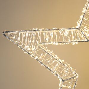 Cветодиодная звезда Эльвия 50 см, 1200 теплых белых микро LED ламп, IP44 Winter Deco фото 3