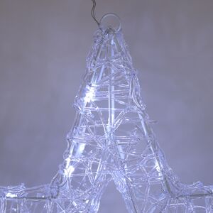 Cветодиодная звезда Селестия 50 см, 40 холодных белых LED ламп, на батарейках, IP44 Winter Deco фото 5