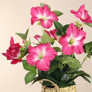 Искусственный цветок в горшке Petunia 35*20 см красная Koopman фото 2