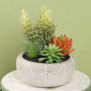 Искусственное растение в кашпо Succulent: Refule 14 см