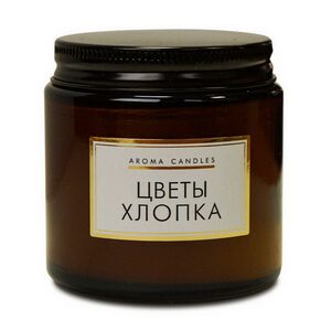 Декоративная ароматическая свеча Miradorre: Цветы Хлопка 7 см, 9 часов горения Омский Свечной фото 1