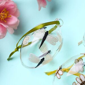 Декоративные пасхальные яйца - Dragonfly and Bee 6 см, 6 шт, подвеска Winter Deco фото 4