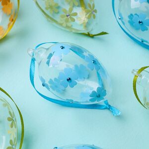Декоративные пасхальные яйца - Field Daisies 7 см, 9 шт, подвеска Winter Deco фото 4